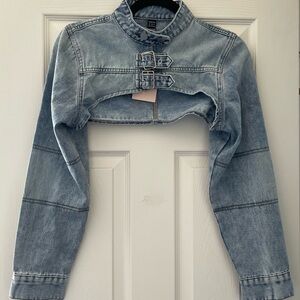 Denim Mini Cropped Jacket
